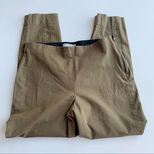 Everlane Pull On Stretch Cotton Pants Tan Business Casual Office Size 8